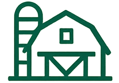 Agricultural and farm building icon