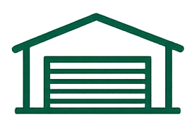Post frame shop and garage icon